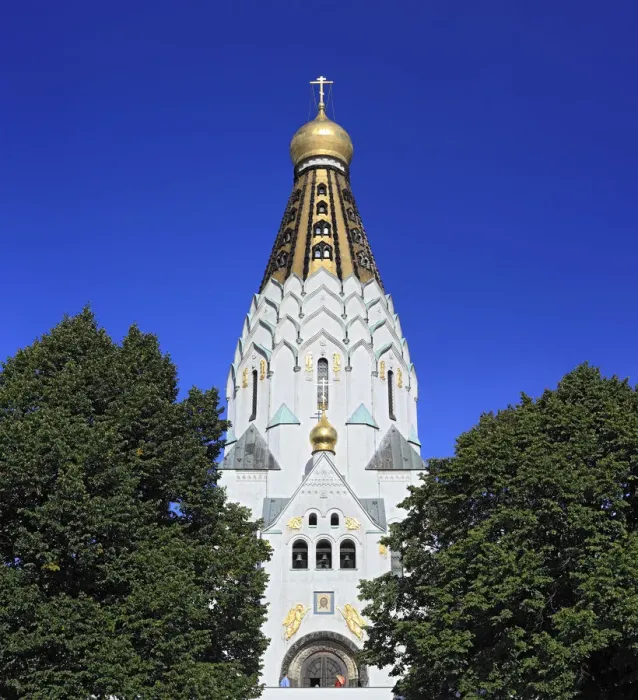 Framed Print : Russian Memorial Church (1913), Leipzig, Saxony, Germany Framed Print : Russian Memorial Church (1913), Leipzig, Saxony, Germany