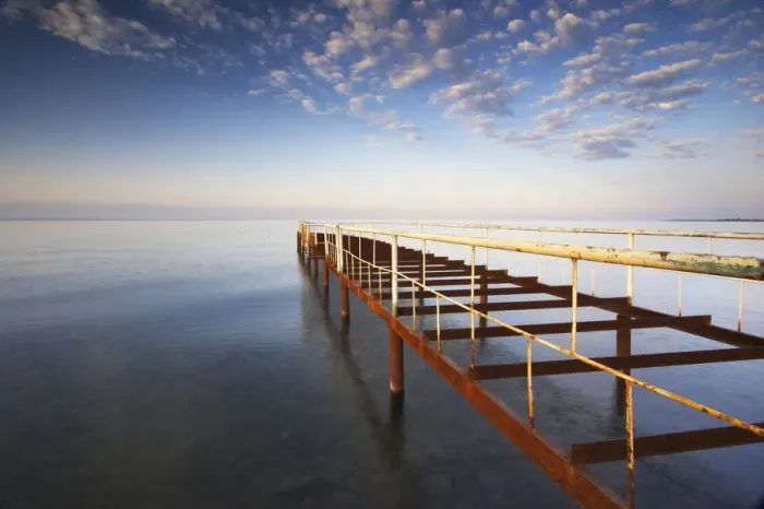Framed Print : Rusty pier on Lake Issyk Kul, Cholpon Ata, Kyrgyzstan Framed Print : Rusty pier on Lake Issyk Kul, Cholpon Ata, Kyrgyzstan