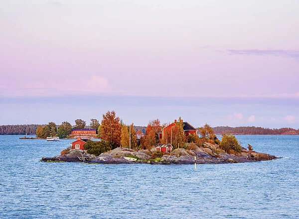 Ryssansaari Island at sunset, Helsinki, Uusimaa County, Finland