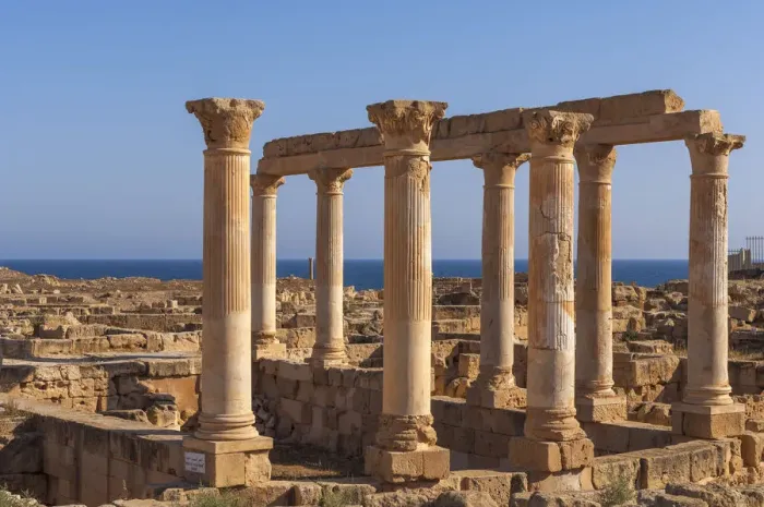 Framed Print : Sabratha Roman site, Tripolitania, Libya