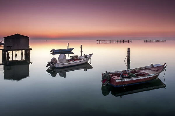 The Sacca degli Scardovari is the largest lagoon of the Po Delta, Veneto, Italy