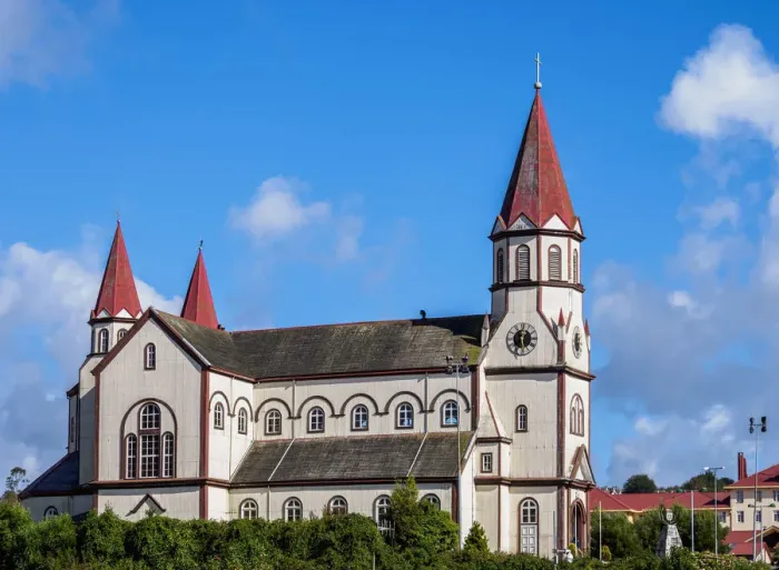 Framed Print : Sagrado Corazon de Jesus Church, Puerto Varas, Llanquihue Province, Los Lagos Region
