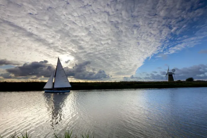 Framed Print : Sailboat on River Thurne, Norfolk Broads National Park, Norfolk, England Framed Print : Sailboat on River Thurne, Norfolk Broads National Park, Norfolk, England