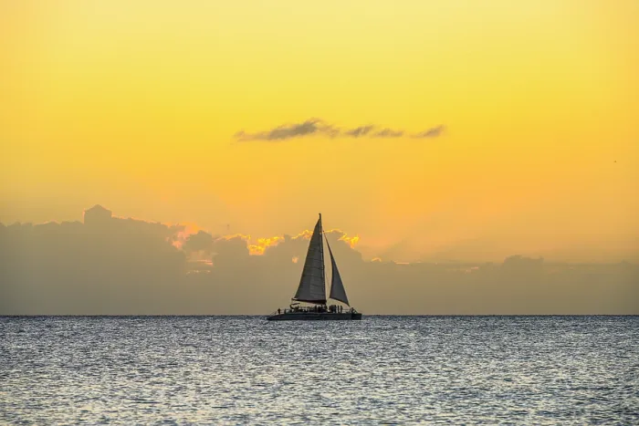 Framed Print : Sailboat at sunset, George Town, Grand Cayman, Cayman Islands Framed Print : Sailboat at sunset, George Town, Grand Cayman, Cayman Islands