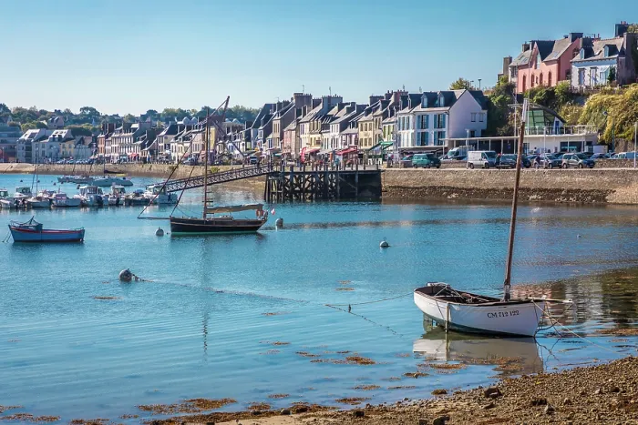 Framed Print : Sailboats in the harbor of Camaret-sur-Mer, Finistere, Brittany, France