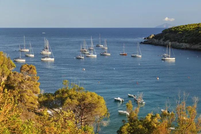 Framed Print : Sailing boats in the bay of Fetovaia, Elba Island, Livorno District, Tuscany, Italy Framed Print : Sailing boats in the bay of Fetovaia, Elba Island, Livorno District, Tuscany, Italy