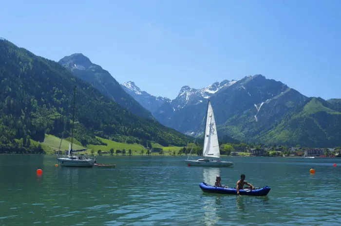 Framed Print : Sailing boats at Lake Achensee, Tyrol, Austria Framed Print : Sailing boats at Lake Achensee, Tyrol, Austria