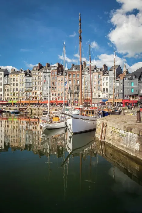 Framed Print : Sailing boats in the old port of Honfleur, Calvados, Normandy, France Framed Print : Sailing boats in the old port of Honfleur, Calvados, Normandy, France