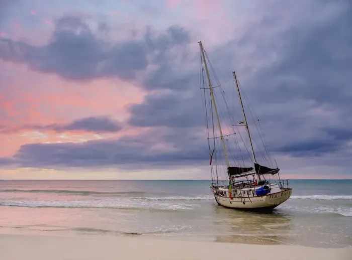 Framed Print : Sailing Ship at Seven Mile Beach, sunset, Long Bay, Negril, Westmoreland Parish, Jamaica Framed Print : Sailing Ship at Seven Mile Beach, sunset, Long Bay, Negril, Westmoreland Parish, Jamaica