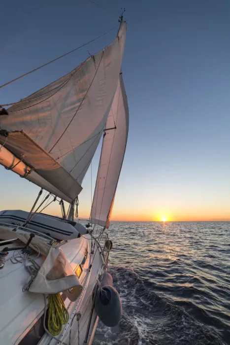 Framed Print : Sailing during the sunrise, Cote d Azur, Alpes-Maritimes department Framed Print : Sailing during the sunrise, Cote d Azur, Alpes-Maritimes department