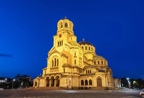 Saint Alexander Nevsky Cathedral at dusk, Sofia. Bulgaria