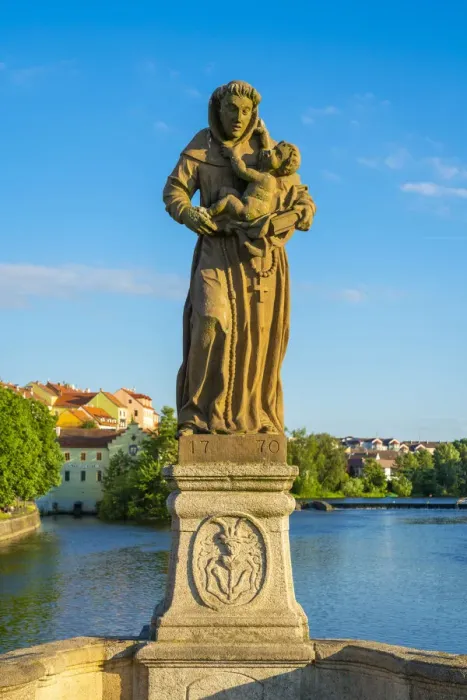 Framed Print : Saint Anthony of Padua sculpture on Pisek Stone Bridge which is the oldest stone bridge in the Czech Republic, Pisek, South Bohemian Region, Czech Republic Framed Print : Saint Anthony of Padua sculpture on Pisek Stone Bridge which is the oldest stone bridge in the Czech Republic, Pisek, South Bohemian Region, Czech Republic