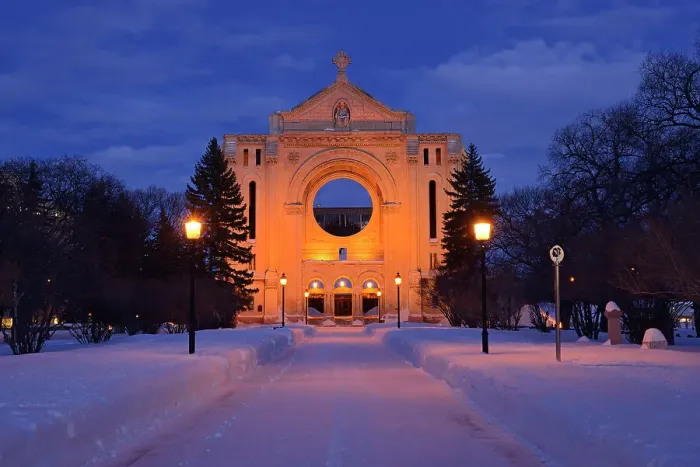 Framed Print : Saint-Boniface Cathedral (landmark) at sunset. 5th church on the same site, Winnipeg, Manitoba, Canada Framed Print : Saint-Boniface Cathedral (landmark) at sunset. 5th church on the same site, Winnipeg, Manitoba, Canada