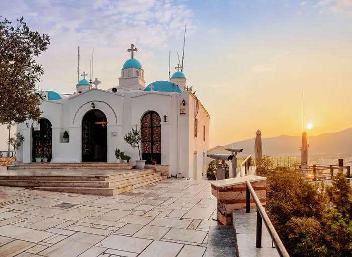Framed Print : Saint Georges Chapel at sunrise, Athens, Attica, Greece Framed Print : Saint Georges Chapel at sunrise, Athens, Attica, Greece
