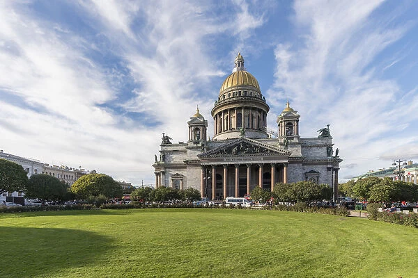 Saint Isaacs Cathedral and square. Saint Petersburg, Russia
