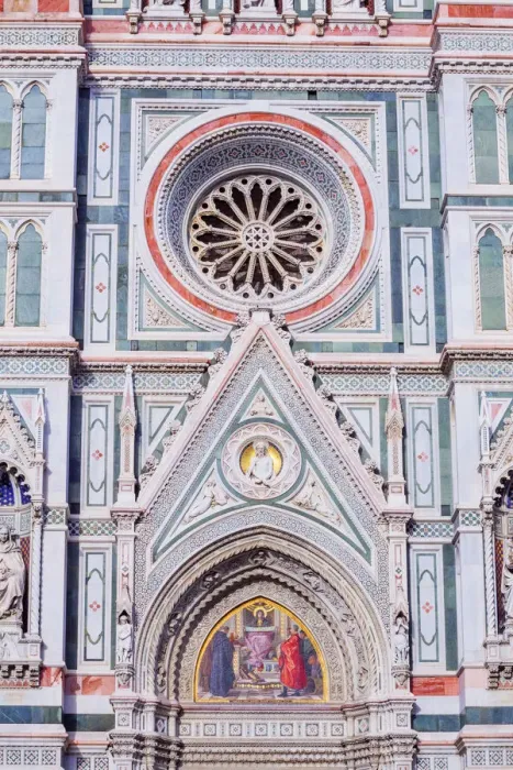 Framed Print : Saint Mary of the Flower Cathedral facade, Florence, Tuscany, Italy, Europe