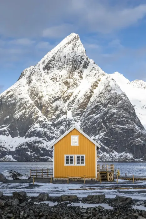 Framed Print : Sakrisoy village in the middle of Reine Bay, Lofoten Islands, Nordland, Norway Framed Print : Sakrisoy village in the middle of Reine Bay, Lofoten Islands, Nordland, Norway