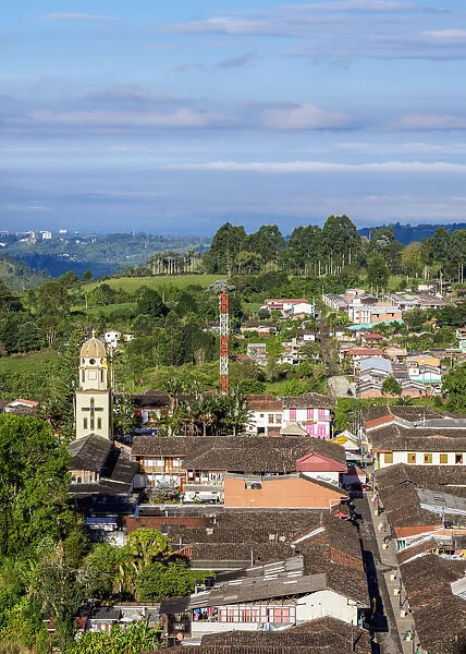 Salento, elevated view, Quindio Department, Colombia
