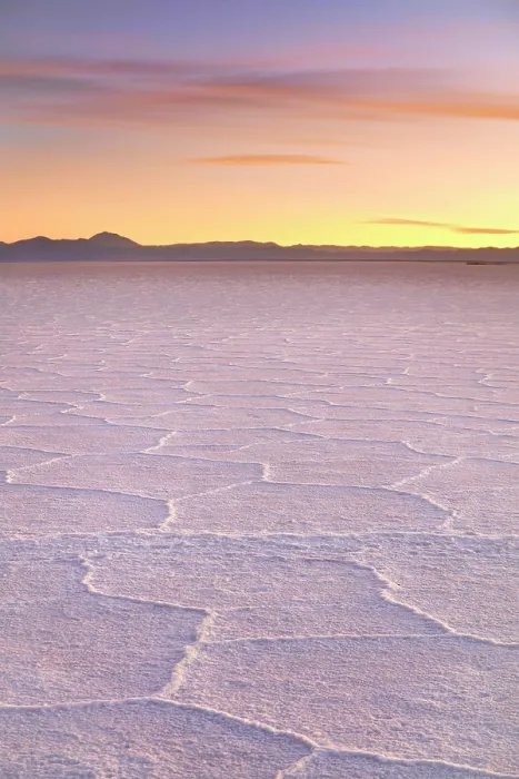 Framed Print : The Salinas Grandes salt flats at twilight, Puna de Atacama, Jujuy, Northwest Argentina