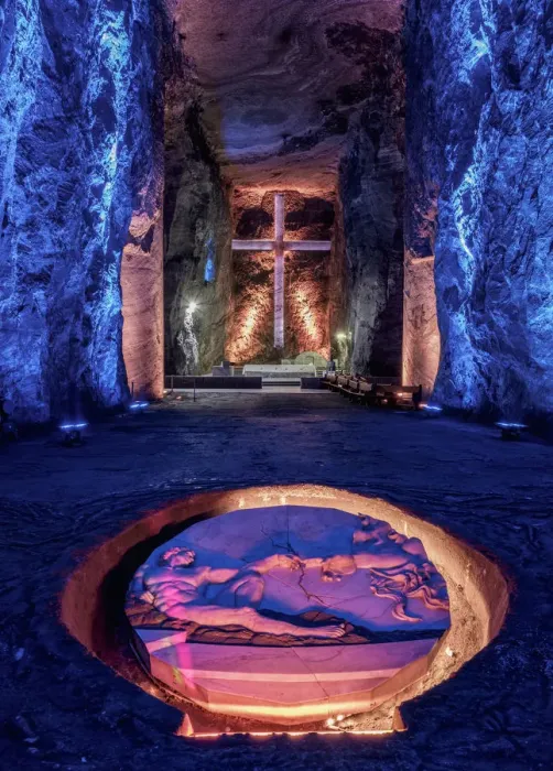 Framed Print : Salt Cathedral, interior, Zipaquira, Cundinamarca Department, Colombia Framed Print : Salt Cathedral, interior, Zipaquira, Cundinamarca Department, Colombia