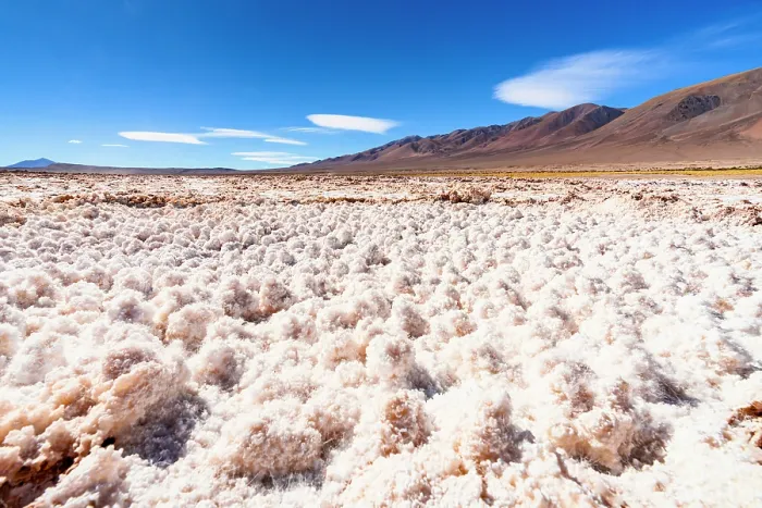Framed Print : Salt formations at Ojos del Mar, Tolar Grande, Salta, Argentina