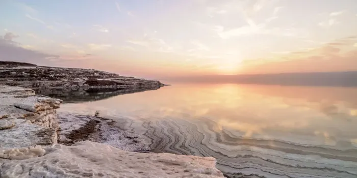 Framed Print : Salt Formations on the shore of the Dead Sea at sunset, Karak Governorate, Jordan Framed Print : Salt Formations on the shore of the Dead Sea at sunset, Karak Governorate, Jordan