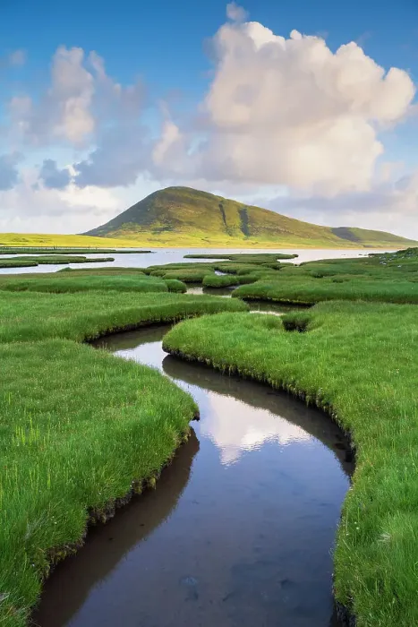 Framed Print : Salt Marsh, Isle of Lewis, Lewis & Harris, Outer Hebrides, Scotland