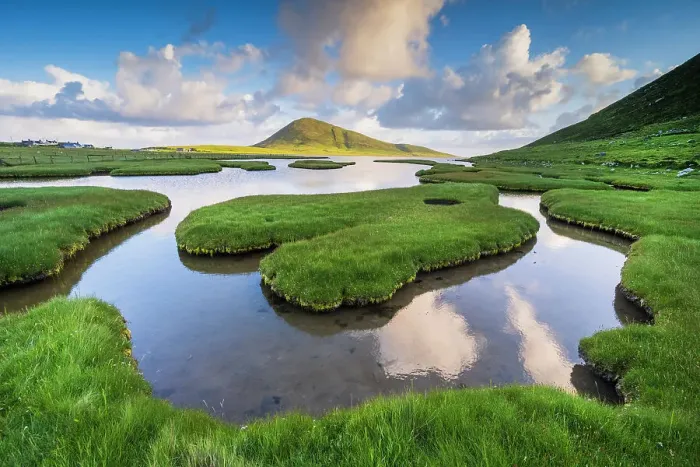 Framed Print : Salt Marsh, Isle of Lewis, Lewis & Harris, Outer Hebrides, Scotland