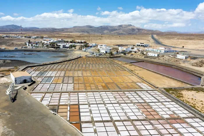 Framed Print : Salt pans Salinas Del Carmen on coastline, Fuerteventura, Canary Islands, Spain Framed Print : Salt pans Salinas Del Carmen on coastline, Fuerteventura, Canary Islands, Spain