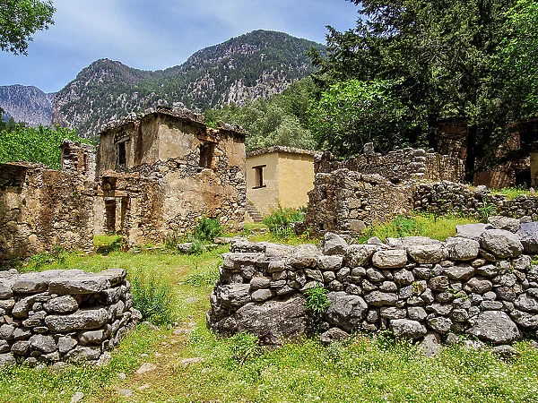 Samaria Settlement, Samaria Gorge, Chania Region, Crete, Greece