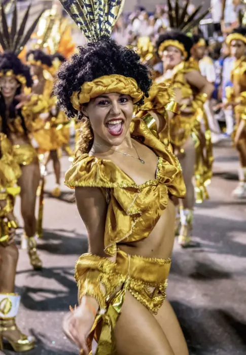 Framed Print : Samba Dancer at the Carnival Parade in Rio de Janeiro, Brazil