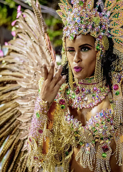 Samba Dancer at the Carnival Parade in Rio de Janeiro, Brazil