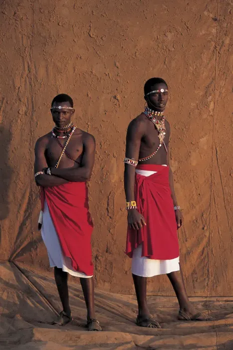 Framed Print : Samburu warriors, infront of muddy backdrop at Sunset, Laikipia Kenya Framed Print : Samburu warriors, infront of muddy backdrop at Sunset, Laikipia Kenya