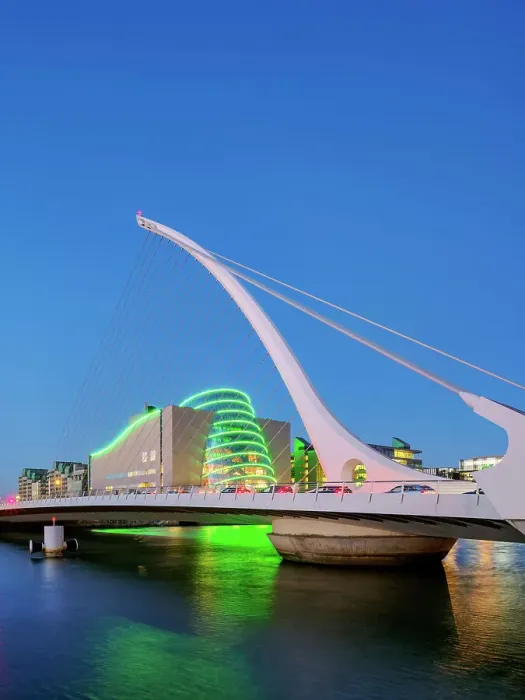 Framed Print : Samuel Beckett Bridge and The Convention Centre at dusk, Dublin, Ireland Framed Print : Samuel Beckett Bridge and The Convention Centre at dusk, Dublin, Ireland