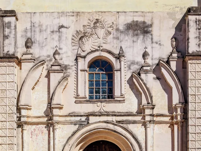 Framed Print : San Agustin Church, detailed view, San Cristobal de las Casas, Chiapas State, Mexico