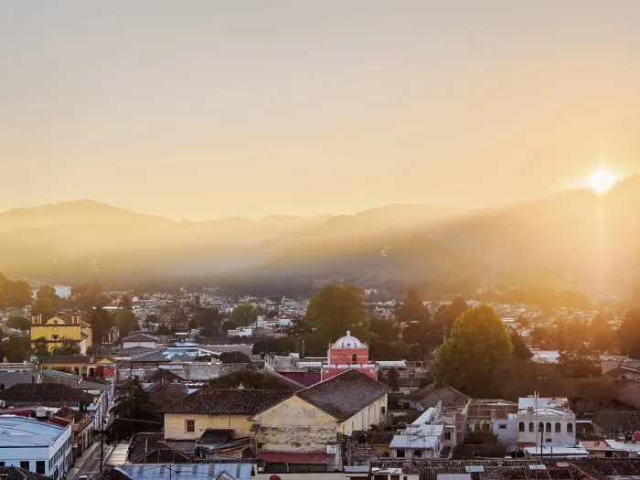 Framed Print : San Francisco de Asis Church and Arco del Carmen at sunrise, elevated view, San Cristobal de las Casas, Chiapas State, Mexico Framed Print : San Francisco de Asis Church and Arco del Carmen at sunrise, elevated view, San Cristobal de las Casas, Chiapas State, Mexico