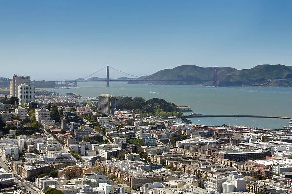 San Francisco, California. USA. A view of the Golden Gate Bridge in the San Francisco