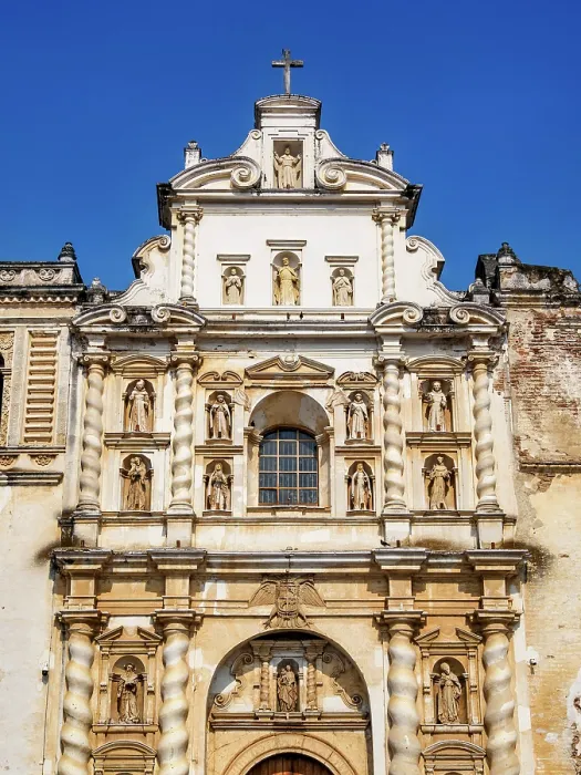 Framed Print : San Francisco the Great Sanctuary, detailed view, Antigua Guatemala, Sacatepequez Department, Guatemala