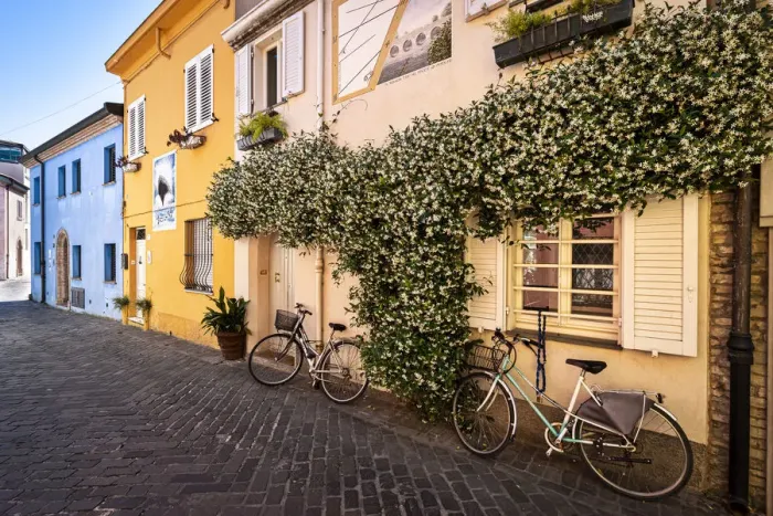 Framed Print : San Giuliano a Mare famous for his Fellini inspired graffiti, Rimini, Emilia Romagna Framed Print : San Giuliano a Mare famous for his Fellini inspired graffiti, Rimini, Emilia Romagna
