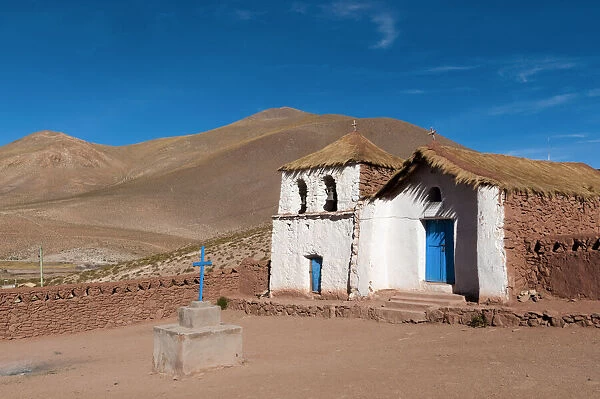 San Lucas Church in Machuca Village, Atacama Desert, Chile