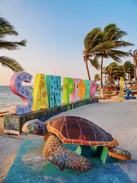 Framed Print : San Pedro Sign at sunrise, Central Park, San Pedro Town, Ambergris Caye, Belize District, Belize Framed Print : San Pedro Sign at sunrise, Central Park, San Pedro Town, Ambergris Caye, Belize District, Belize