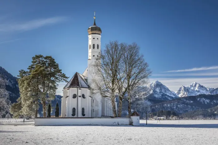 Framed Print : Sanctuary of St. Coloman, Schwangau, Allgau, Bavaria Framed Print : Sanctuary of St. Coloman, Schwangau, Allgau, Bavaria