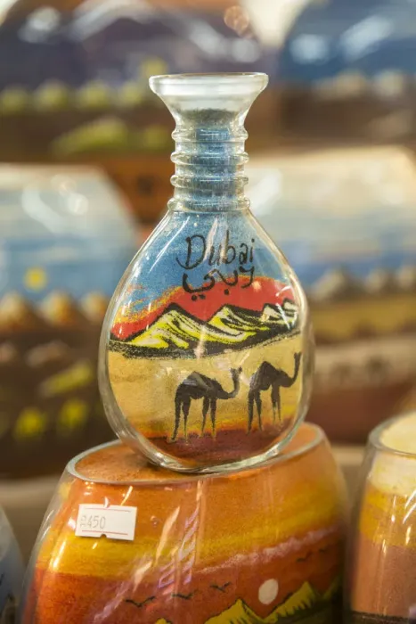 Framed Print : Sand art in a bottle, Dubai, United Arab Emirates Framed Print : Sand art in a bottle, Dubai, United Arab Emirates
