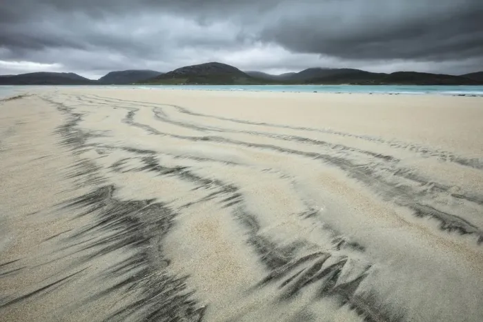 Framed Print : Sand patterns on Luskentyre beach at low tide, Isle of Harris, Outer Hebrides, Scotland Framed Print : Sand patterns on Luskentyre beach at low tide, Isle of Harris, Outer Hebrides, Scotland