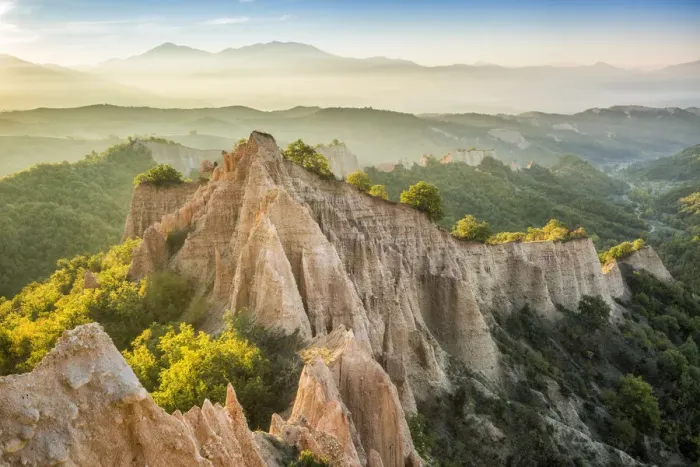 Framed Print : Sand Pyramids at sunrise, Rozhen, Bulgaria Framed Print : Sand Pyramids at sunrise, Rozhen, Bulgaria