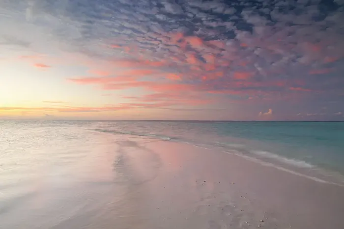 Framed Print : Sandbank at sunset on a tropical island, North Ari Atoll, the Maldives