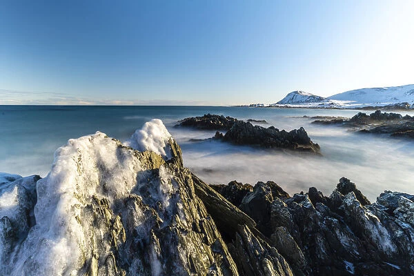 Sandfjorden, Arctic Ocean, Varanger Peninsula, Troms og Finnmark, Norway