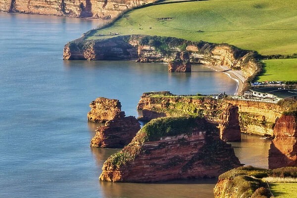 Sandstone cliffs at Ladram Bay Devon, England