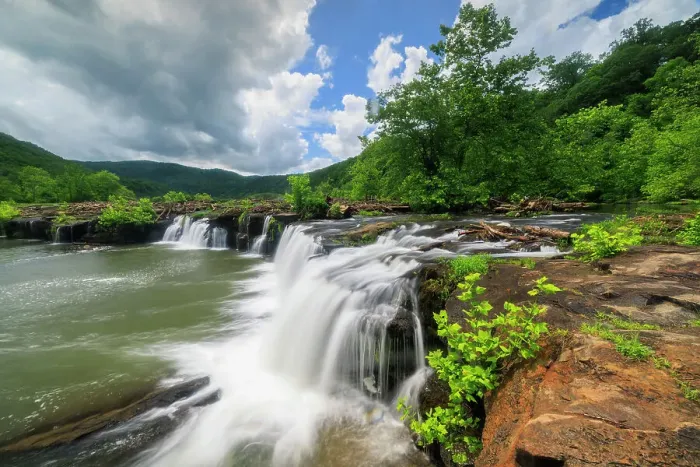 Framed Print : Sandstone Falls, New River Gorge National Park, West Virginia, USA Framed Print : Sandstone Falls, New River Gorge National Park, West Virginia, USA