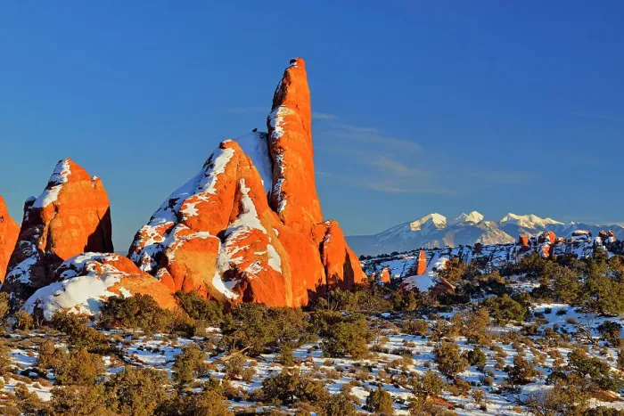 Framed Print : Sandstone fins in winter near the Fiery Furnace, Arches National Park, Utah, USA Framed Print : Sandstone fins in winter near the Fiery Furnace, Arches National Park, Utah, USA